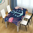 thumbnail image 4 of Yayeee Tablecloths 60" x 60" Rectangle Wrinkle Resistant Party Table Cover, Blue Anchor, 4 of 8