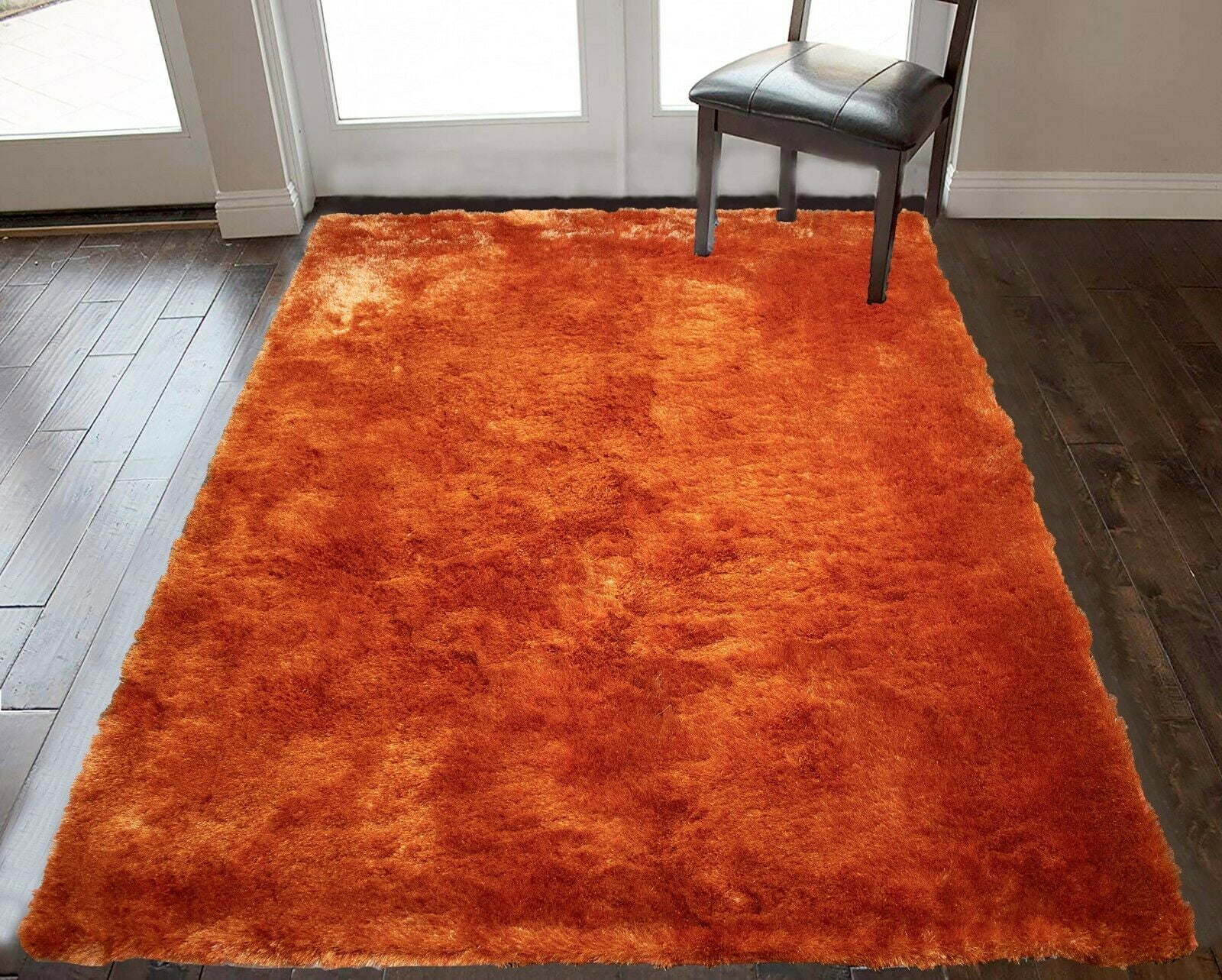 5x7 Feet Orange Two Tone Mixed Color 3D Modern Contemporary Abstract