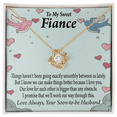 thumbnail image 3 of To My Fiancee Love Bigger Than Any Obstacle Infinity Knot Necklace Message Card, 3 of 17