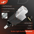 thumbnail image 2 of A-Premium Brake Light Switch Lamp Compatible with Mercedes-Benz C280, E430, S350, G550, SL500, SLK320, CL600, CLK55 & Dodge Sprinter 3500, Sprinter 2500 & Chrysler Crossfire, 6 Pins, 2 of 9