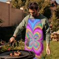 thumbnail image 4 of Colorful Tie Dye Pattern Apron-Garden Aprons for Women with Pockets-Cotton Linen Waterproof Kitchen Cooking Gardening Aprons Adjustable for Kitchen,Cooking,BBQ and Salon 33x27 Inch, 4 of 7
