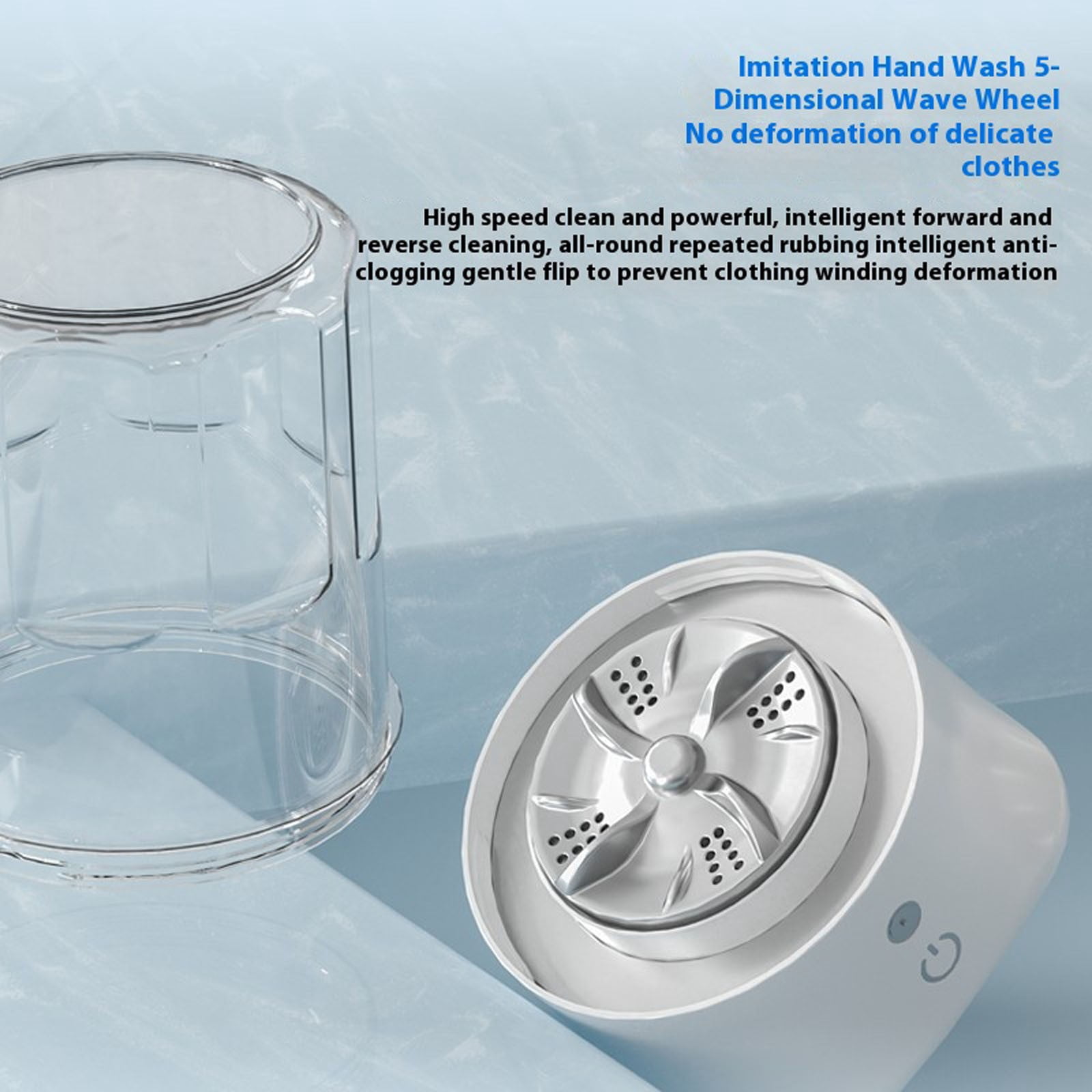 2025 New Underwear Washing Machine | Rechargeable Mini Portable Washing Machine with 4000mah | Compact Deep Cleans Underwear, Baby Clothes | Lightweight for Apartment, Dorm, Hotel, Travel & Camping
