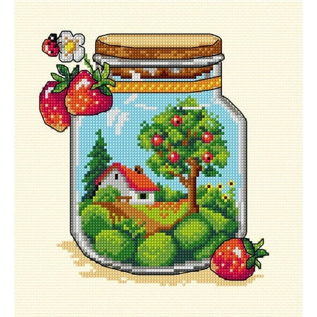 UPC: 5902067326794 | Orchidea Summer Jar Counted Cross-Stitch Kit