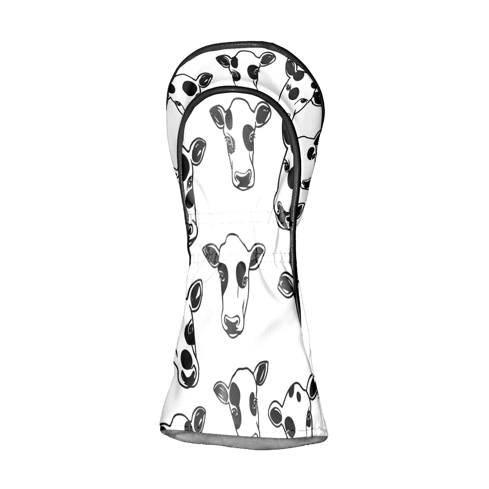 Golf Club Covers PU Leather Waterproof Head Covers for Fairway Woods Hybrids Cow Head