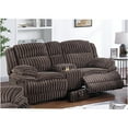 thumbnail image 2 of JERFIT 3-Piece Reclining Sofa Set with Drop Down Table, Cup Holders, and Charging Station, Manual Recliner Loveseat and Glider, Chocolate Corduroy Upholstery, 2 of 10
