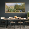 thumbnail image 5 of IDEA4WALL Extra Large Framed Canvas Print Wall Art Impressionist Garden Lush Floral Countryside Fine Art Vintage Pastel Spring Botanical Wall Decor Oversized Artwork Relax/Calm for Room - 60"x30", 5 of 5