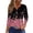 Black, variant on WTOBBY Women's V-Neck T-Shirt with Floral Print, Button Detail, and 3/4 Sleeve, Casual Weekend Fashion for Spring Fall Season, Daily Use, and Outings,Black L