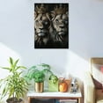 thumbnail image 5 of ZFLMY Lions Blue Eyes Crown Art Canvas Print Wall Decor 12x16 16x20 12x16in, 5 of 5