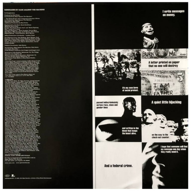 Rage Against The Machine Renegades レコード RAGE AGAINST THE MACHINE - Renegades - Amazon.com Music