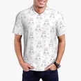 thumbnail image 1 of Fotbe Heart Rabbit Camiseta Polo de Golf para Hombre con Estampado – Camisa Deportiva Transpirable con Cuello Abotonado-3X-Large, 1 of 6