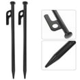 thumbnail image 6 of PAMINGONO 2Pcs Black Steel Tent Stakes Pointed Smooth Design Easy Soil Penetration, 6 of 8