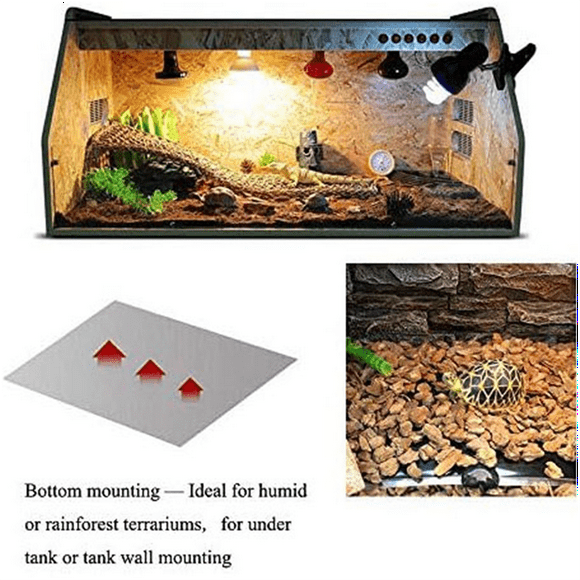 Tapis Chauffant pour Reptiles sous Aquarium avec Contrôle de Température pour Tortues, Serpents, Lézards, Geckos, Prise US