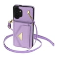 thumbnail image 4 of Nalacover Case for Samsung Galaxy A13 4G, Crossbody Wallet Case with Card Slots Holder, PU Leather Lanyard Shoulder Strap Purse Cover with Kickstand Shockproof Case, Purple, 4 of 8