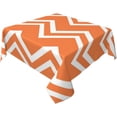 thumbnail image 2 of Square Table Cloth, Chevron Orange Tablecloth Washable Dinng Table Covers Decorative for Kitchen & Table Linens 60" x 60", 2 of 8
