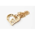 thumbnail image 4 of Red Hound Auto Gold Bling Double Heart Mirror Car Charm Hanger Ornament Pink Rhinestones with Chain, 4 of 5