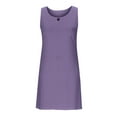 thumbnail image 5 of SMihono Summer Dresses for Women 2025 Sleeveless Vacation Dress Loose Fit Flowy Dress Casual Beach Dresses Crewneck Sundress Purple S, 5 of 8
