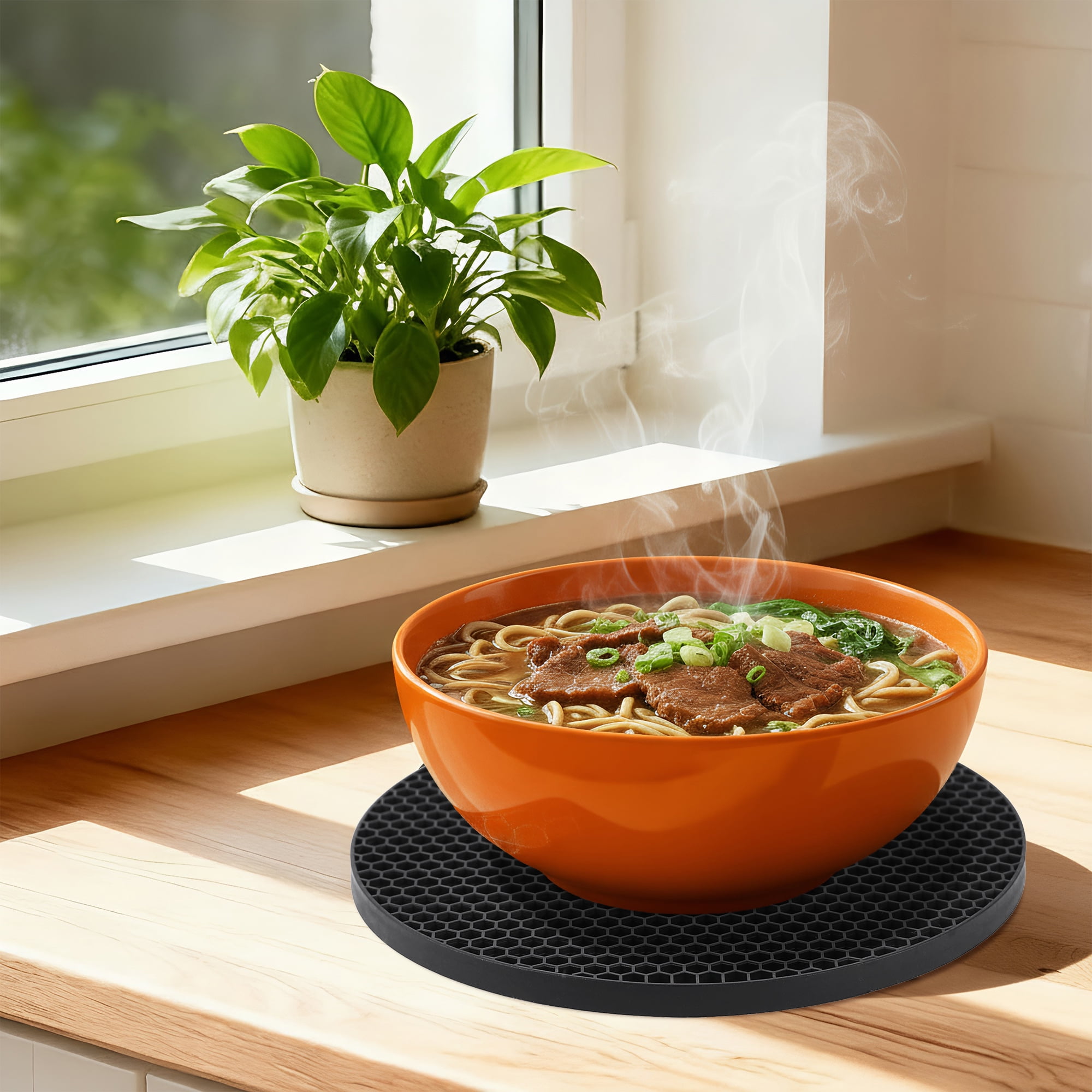 Unique Bargains Pot Holders Heat Resistant Kitchen Gloves Black 10.9x7.1inch