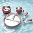 thumbnail image 5 of Lunxisen 1 Pcs Stainless Steel Suction Cup Fork And Spoon Set Toddler Self Feeding Utensils Non Silicone Suction Plate For Mealtime, 5 of 7