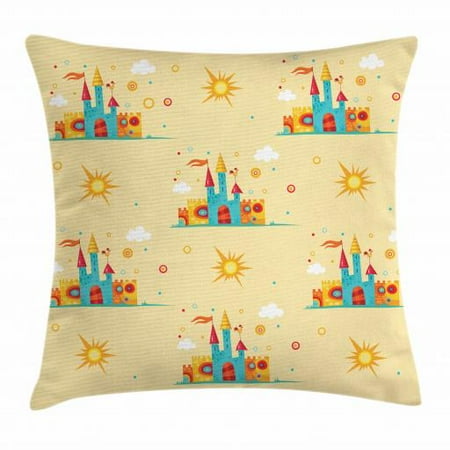 Fairy Tale Throw Pillow Cushion Cover Cartoon Illustration Of