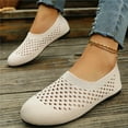 thumbnail image 5 of Miluxas Women's Flats Shoes Softable Slip On Round Toe Ballet Shoes Comfortable Dressy Knit Flat Beige 7.5(40), 5 of 7