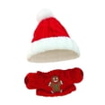 thumbnail image 2 of Ropa de peluche para muñecas perfke de 15 a 17 cm disfraz de Navidad suéter de hombre de jengibre con gorro de Papá Noel, 2 of 9