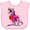 AD-Pink, variant on Inktastic Valentine's Day Graffiti T-Rex with Heart Shaped Candy Box Boys or Girls Baby Bib