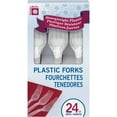 Plastic Forks, Clear, 24ct