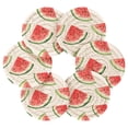 thumbnail image 7 of Yayeee 6 PCS Drink Coasters with Holder Set Woven Absorbent Round Tabletop Hot Pad, Red Watermelon, 7 of 7