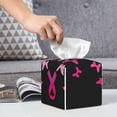 thumbnail image 6 of Gaeub Breast Cancer Print Leather Tissue Box Cover Square,Tissue Holder,Leather Paper Case,PU Leather Tissue Box Holder Decorative for Bathroom, Home Office Decor, 6 of 7