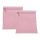 thumbnail image 1 of 2 piezas de bolsillo cosido con cremallera, billetera pequeña de lona para teléfono, bolsa de viaje resistente rosa, 1 of 9