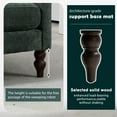 thumbnail image 3 of Armchair, Midcentury Modern Chair with USB and Side Storage, Comfy Upholstered Chairs for Living Room Bedroom Apartment, Oversized Chenille Accent Chair, Dark Dark Green, 3 of 7