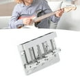 thumbnail image 1 of Electric Bass Bridge Tailpiece 4 String Fixed Saddle Retro Style Bass Bridge Replacement With Hex Wrench Screws, 1 of 8