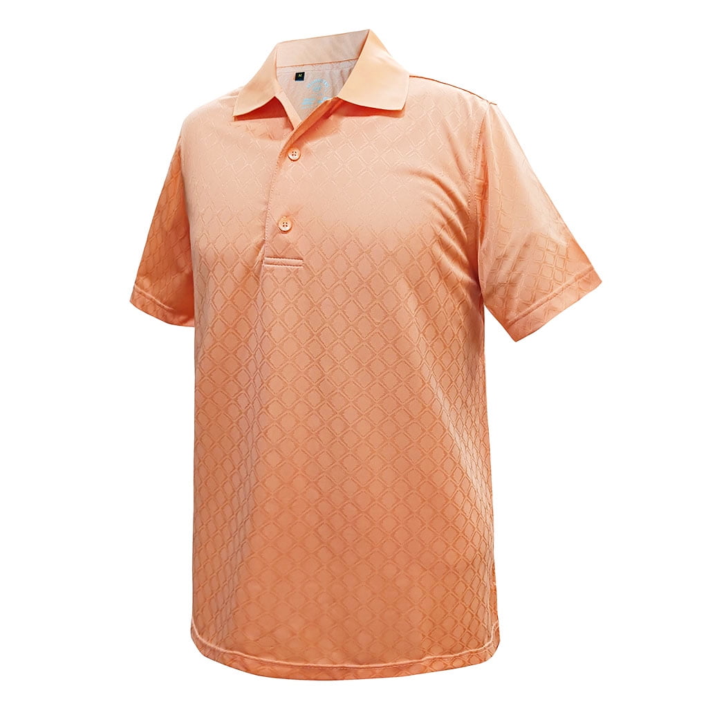 Monterey Club Men's Diamond Jacquard Texture Golf Polo Shirt 1249