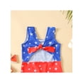 thumbnail image 4 of Toddler Baby Girls 4th of July Swimsuit Swimwear Kids Star Stripe Top Shorts Independence Day Bathing Suit, 4 of 9