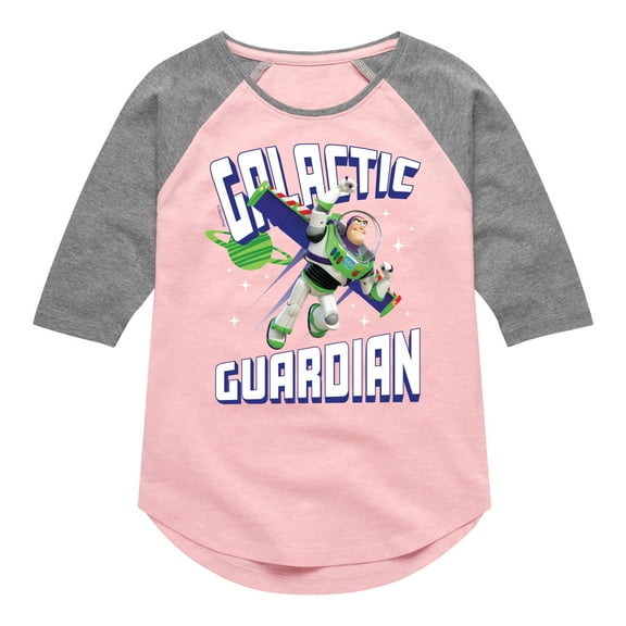 Toy Story - Buzz Galactic Guardian - Toddler And Youth Girls Raglan Graphic T-Shirt
