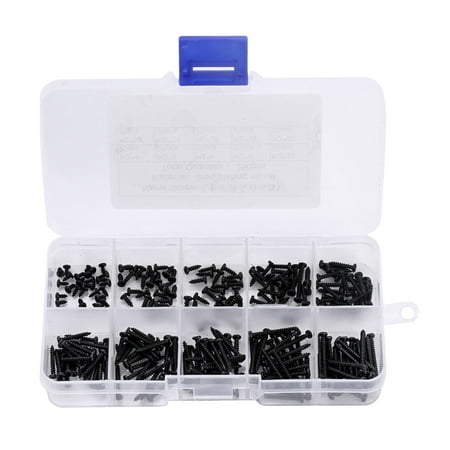 

250 Pieces Self Tapping Screw Wood Screw Set Cross Drive Flat Head Drilling Screws