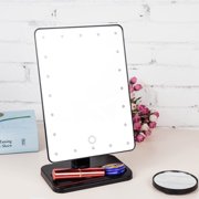 Magnifier LED Touch Screen Makeup Mirror Portable 20 LEDs Lighted Cosmetic Make-Up Mirror