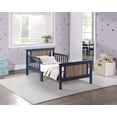 thumbnail image 5 of Olive & Opie Connelly Wood Reversible Panel Toddler Bed in Midnight Blue/Vintage Walnut, 5 of 9