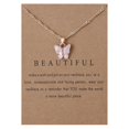 thumbnail image 2 of Sweet Butterfly Necklace Acrylic Color Clavicle Chain Necklace, 2 of 9