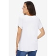 thumbnail image 2 of Woman Within Plus Size Crochet-Trim Knit Top, 2 of 6