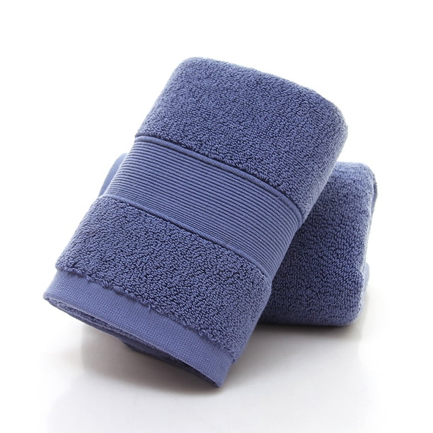 Xiao Hua 4 paños de baño, azules, 35x75cm, de algodón, para ducha, paños absorbentes para toallas de ducha.
