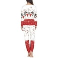 thumbnail image 4 of Renewold Cute Snowman Snowflake Pajamas for Family Set Christmas Women's Pajama Set Softness Long Sleeve Top with Pants Size 5XL 2pcs Home Athletic Clothing, 4 of 5