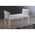 thumbnail image 5 of Baxton Studio Kristy Modern and Contemporary White Faux Leather Classic Seating Bench, 5 of 5
