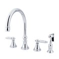 thumbnail image 4 of Kingston Brass KS2798GLBS  Governor 8\" Deck Mount Kitchen Faucet with Brass Sprayer, 4 of 4