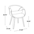 thumbnail image 3 of LumiSource Curvo Upholstered Chair - Set of 2, 3 of 9