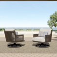 thumbnail image 2 of New Classic Furniture Genova Metal/Wicker Patio Swivel Chair in Gray (Set of 2), 2 of 8