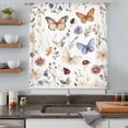thumbnail image 5 of Spring Pastoral Botanical Sheer Curtains 72 Inches Long, Farmhouse Butterfly Floral Light Filering Curtains, Breathable Simi Curtain Privacy Drapes for Living Room Bedroom Window Treatment, 5 of 9