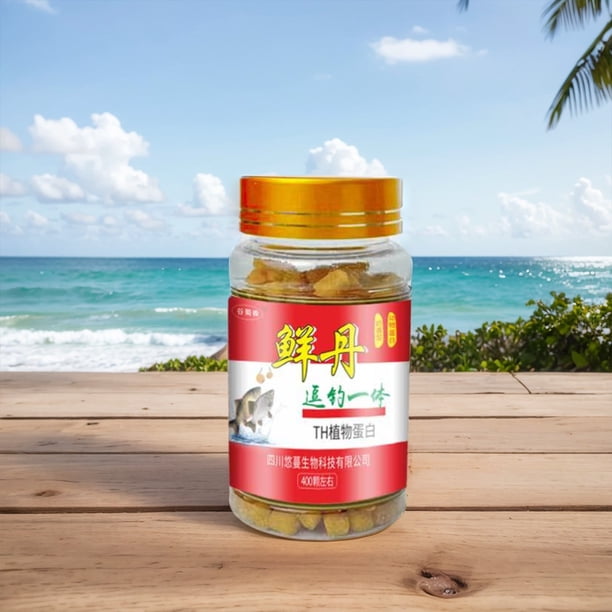 Pellets de cebo, cebo de pesca de carpa con sabor a pescado, rico en proteínas, portátil, hemoglobina