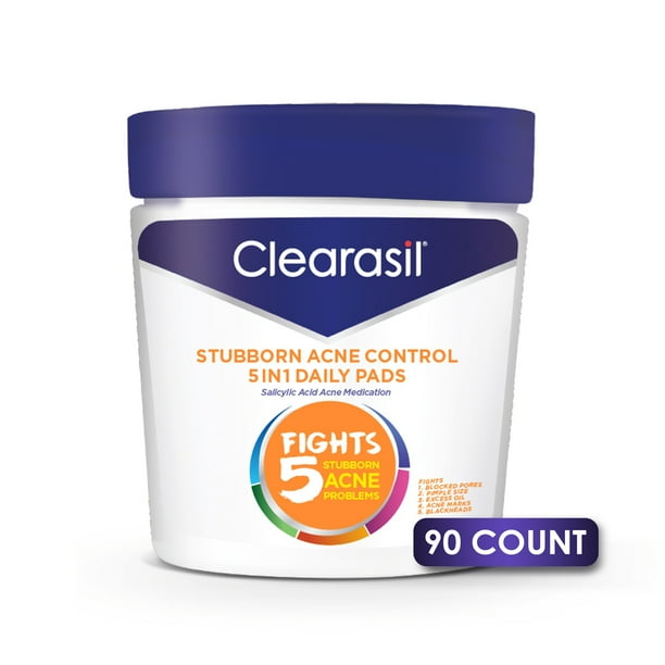 Clearasil Salicylic Acid Stubborn Acne Control Pads, 90 count Walmart