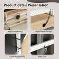 thumbnail image 3 of FITUEYES Modern Rolling TV Stand for 70-100 inch TVs with Two Wooden Large Storage,White, 3 of 8